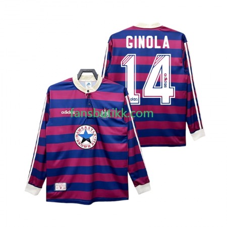 Fotballdrakt Newcastle United GINOLA 14 1995 Retro Bortetrøye 1997 Langermet